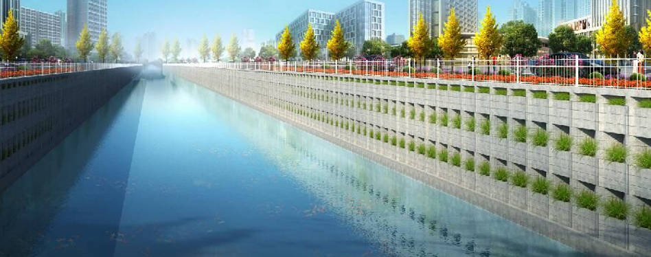 Sut mae Offer Quangong yn Ffurfio'r Genhedlaeth Newydd o Frics Rheoli Dŵr Ecolegol Amlswyddogaethol